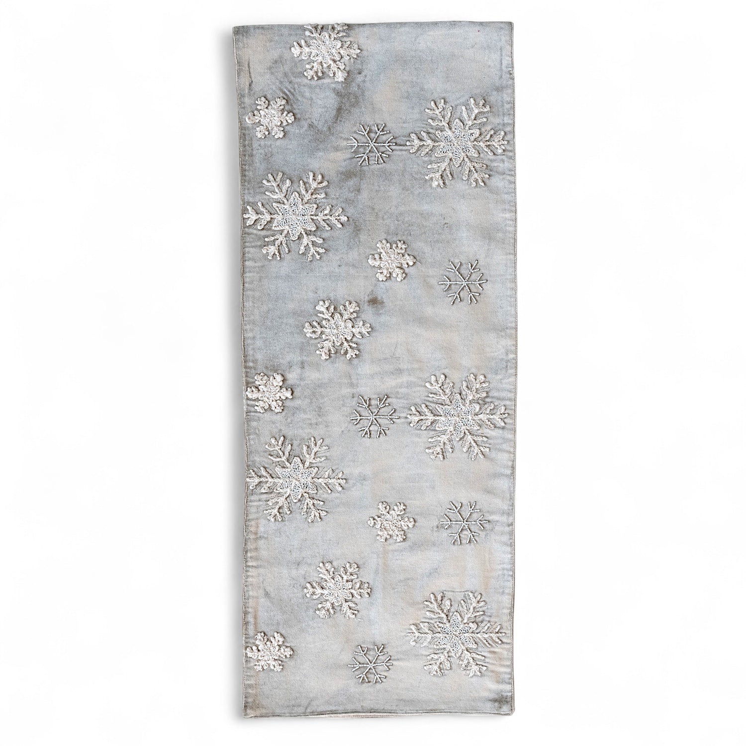 Velvet Snowflake Embroidered Table Runner