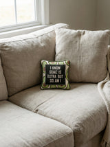 I Know Guac Is Extra Needlepoint Accent Pillow