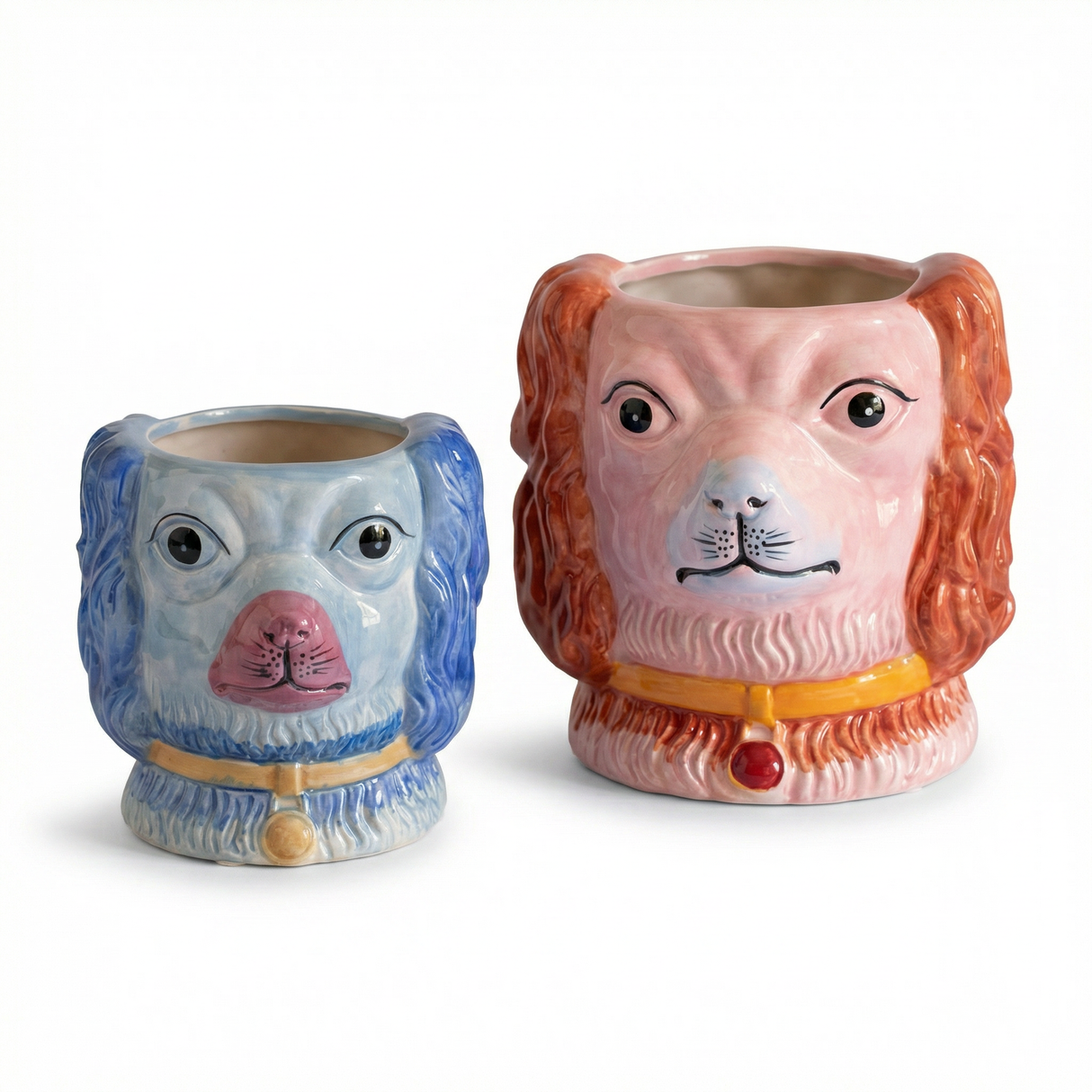 vintage ceramic dog vase colorful animal planter decorative home decor