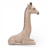 Antique grey giraffe calf statue vintage reproduction safari home décor