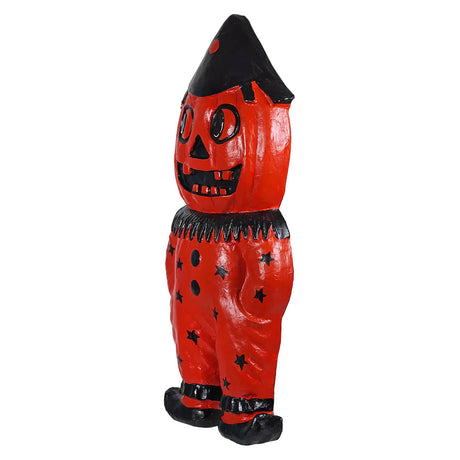 Retro Halloween Paper Mache Orange Pumpkin Boy Wall Décor