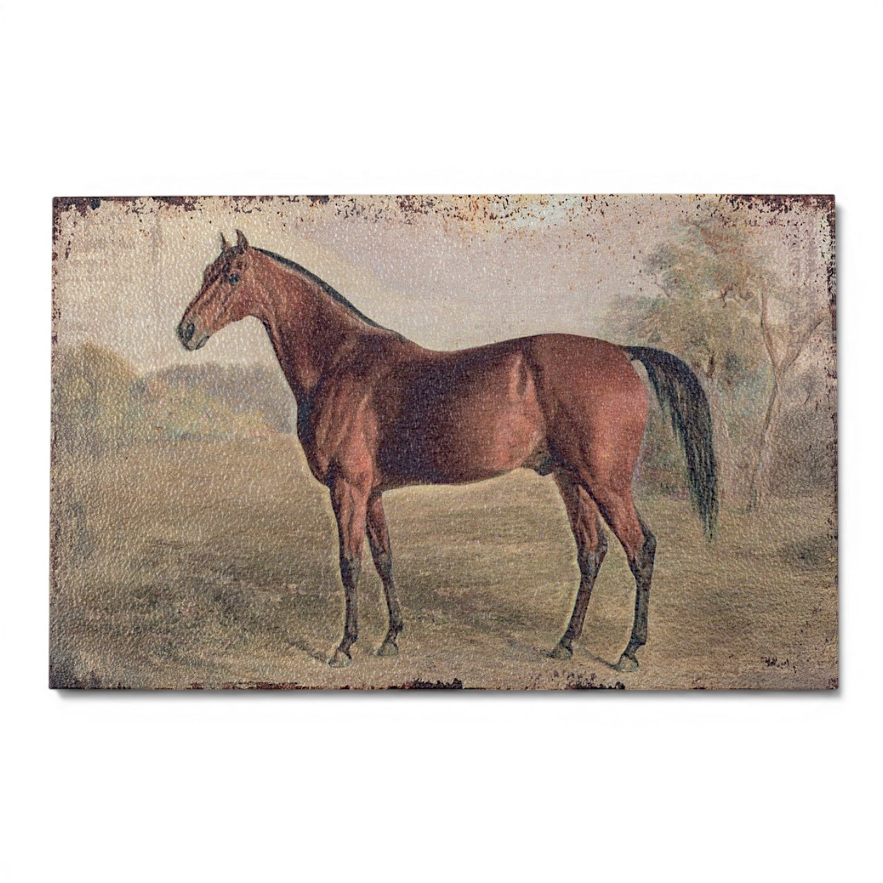 vintage horse wall art metal rustic equestrian print farmhouse decor