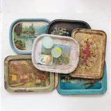Vintage Found Metal Tray with Distressed Finish