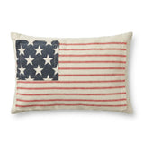 vintage american flag lumbar pillow striped patriotic farmhouse cushion