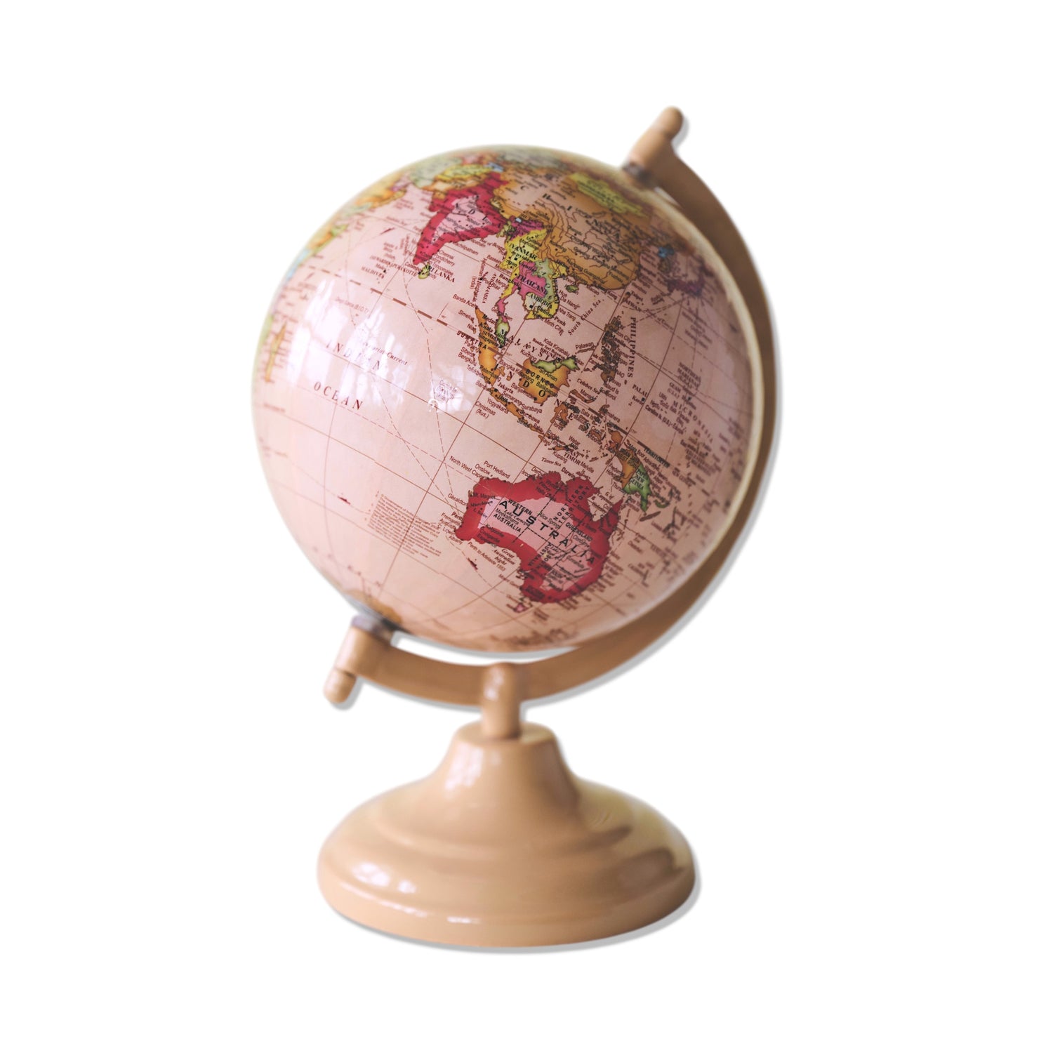 decorative vintage style globe with stand small tabletop world globe home office decor