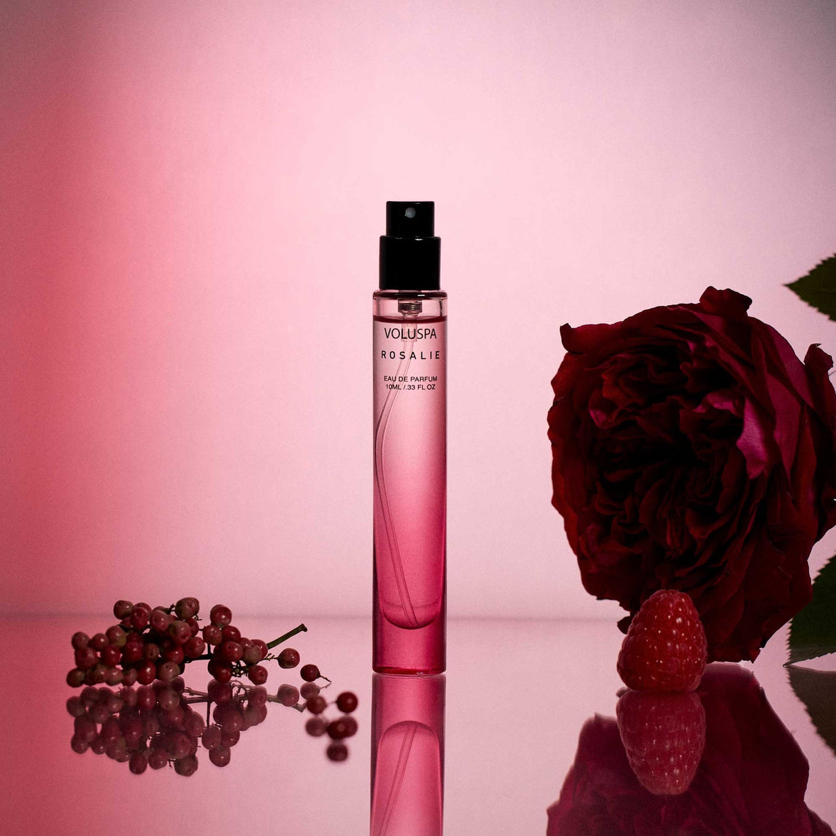 Rosalie fragrance notes with pink pepper Bulgarian rose and raspberry