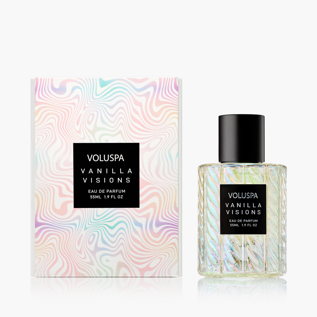 Voluspa Vanilla Visions 55 mL Eau de Parfum bottle and packaging