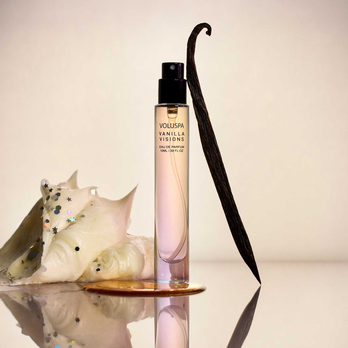 Vanilla Visions fragrance notes with almond vanilla amber moss and sandalwood