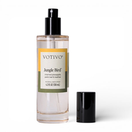 Votivo Jungle Bird room spray 4.3 oz charred pineapple leather smoky tropical fragrance
