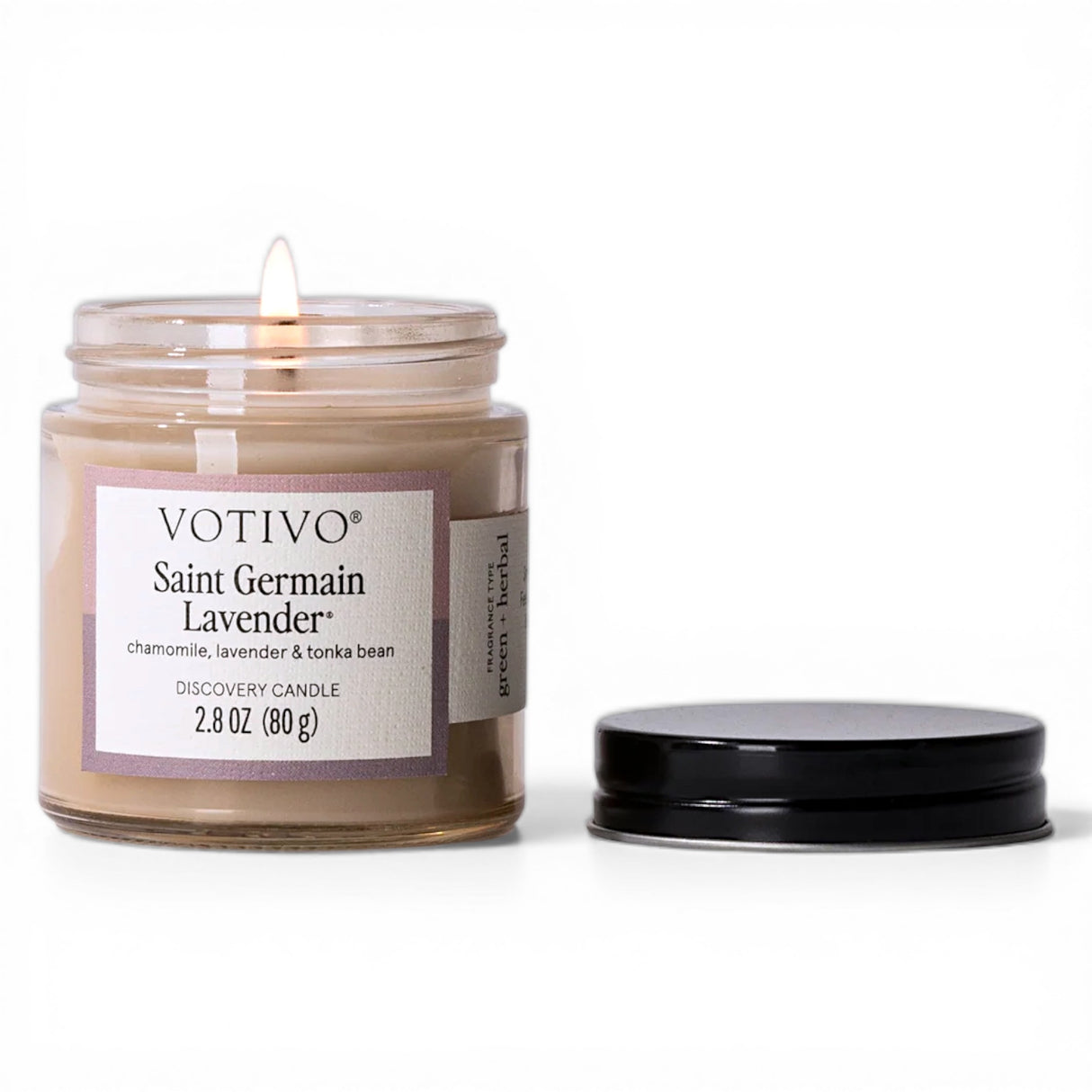 Votivo Saint Germain Lavender discovery candle 2.8 oz linen lavender scent