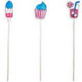 patriotic treat garden stakes popsicle cupcake drink metal decor red white blue summer