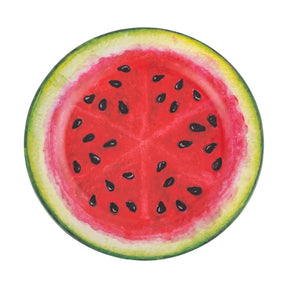 Round watermelon melamine plate for summer entertaining and outdoor dining
