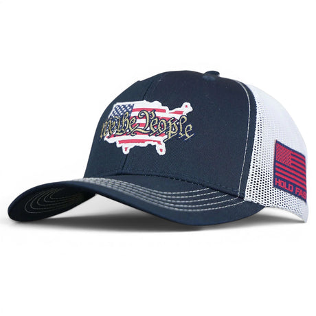 we the people navy trucker hat american flag snapback cap