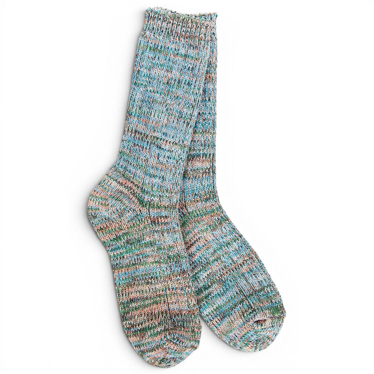 Women's Weekend Missoni Crew Socks in Coastal blue marled knit, ultra-soft crew socks for everyday comfort and cozy lounging.