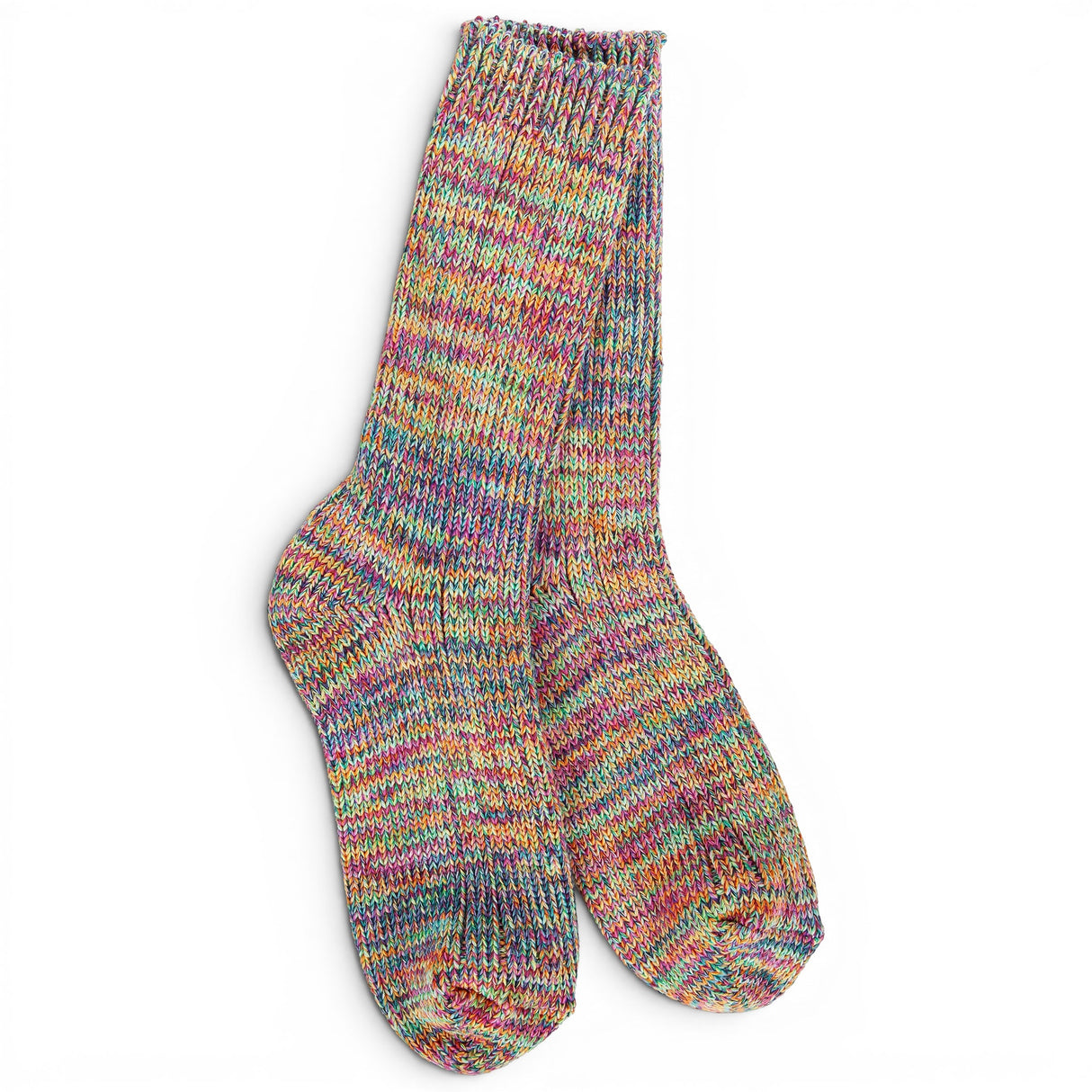 World's Softest Socks Weekend Missoni Crew Socks in Festival multicolor marled knit women's crew socks.