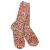 World's Softest Socks Weekend Missoni Crew Socks in Spice marled knit crew socks with warm tan, orange, and rust tones.