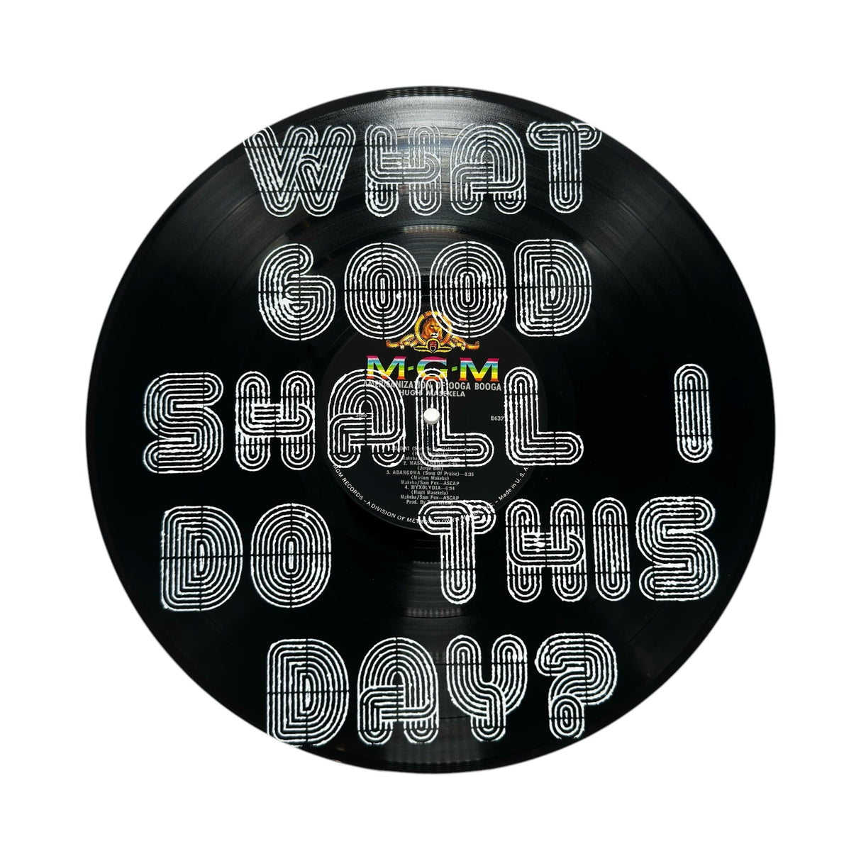 what good shall i do this day vinyl record wall art sugarboo 12 inch statement decor
