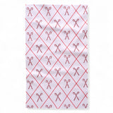 Festive Candy Canes Geometry Tea Towel