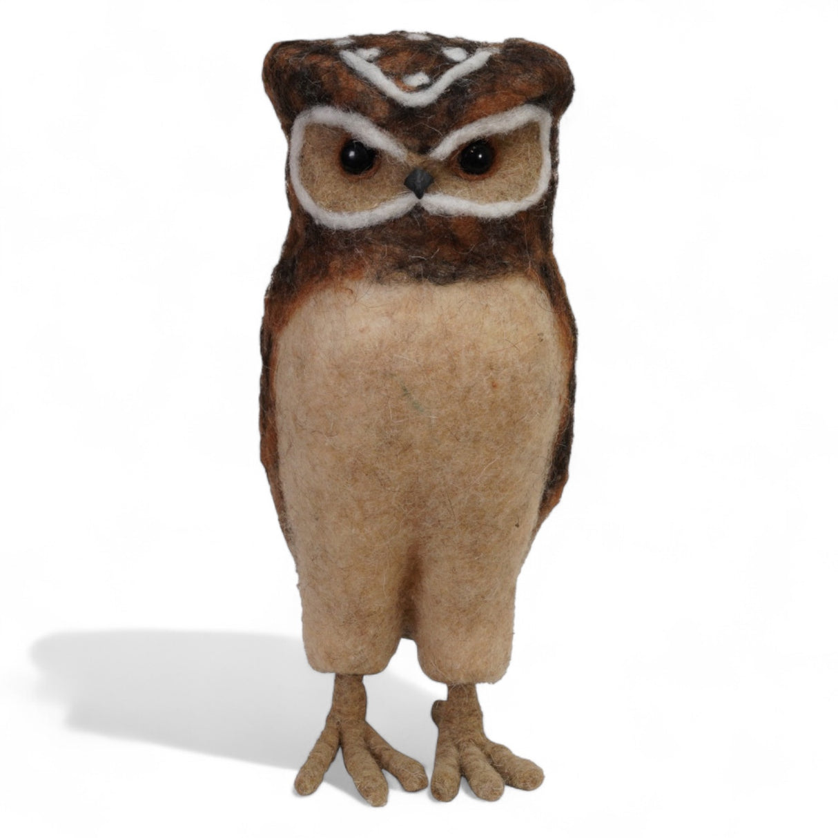Handmade Wool Felt Burrowing Owl
