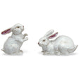 reactive glaze stoneware white rabbit by Creative Co-Op