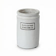 white ceramic crock farmhouse utensil holder vintage style jar