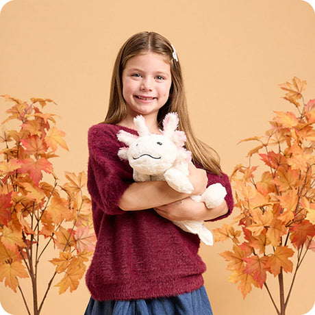 White Axolotl Warmies Plush Animal