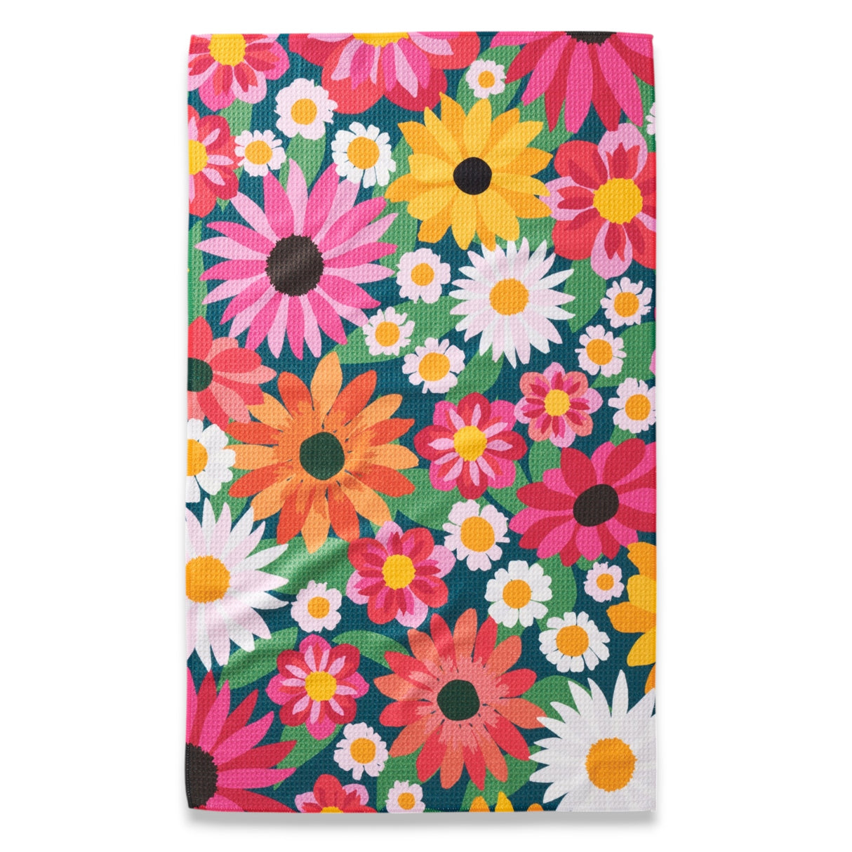 Wild Blooms Geometry Tea Towel