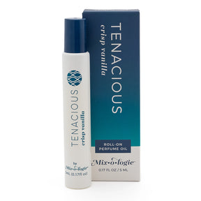 women’s tenacious crisp vanilla roll-on perfume oil smoky bourbon sandalwood amber tonka by mixologie