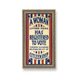 womens suffrage framed wall art patriotic quote red white blue vintage typography gold frame