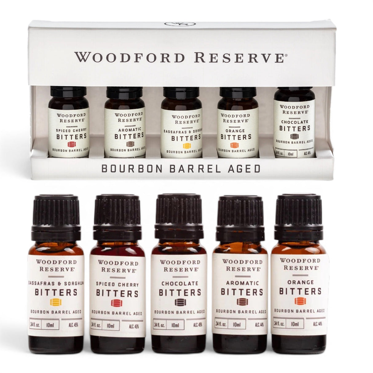 woodford reserve bitters set with five cocktail flavors