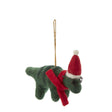 green dinosaur Christmas ornament