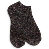 World's Softest Socks Weekend Ragg Low Moonlit charcoal marled women's low-cut socks with colorful flecks