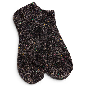 World's Softest Socks Weekend Ragg Low Moonlit charcoal marled women's low-cut socks with colorful flecks