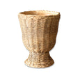 woven textured cement planter decorative plant pot for houseplants and shelf styling