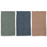 28x18 woven cotton waffle weave tea towel in neutral kitchen colors