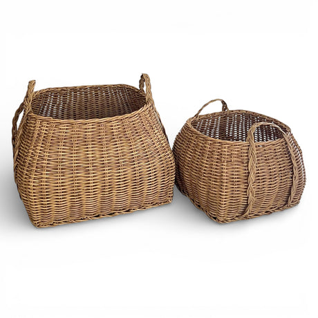 woven poly storage tote basket outdoor safe wicker style basket for blankets storage