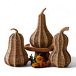 Set of three natural woven vine gourds in assorted sizes