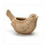 woven bird planter wicker style decorative bird plant pot for small plants and shelf décor