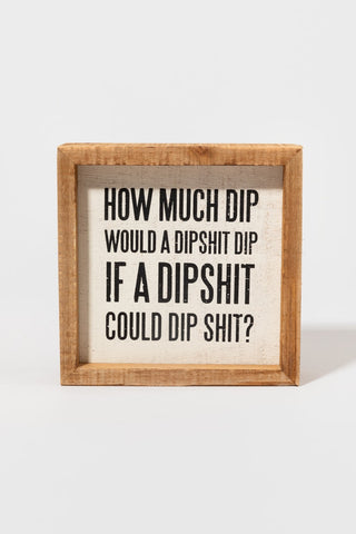 How Much Dip Inset Wood Box Sign
