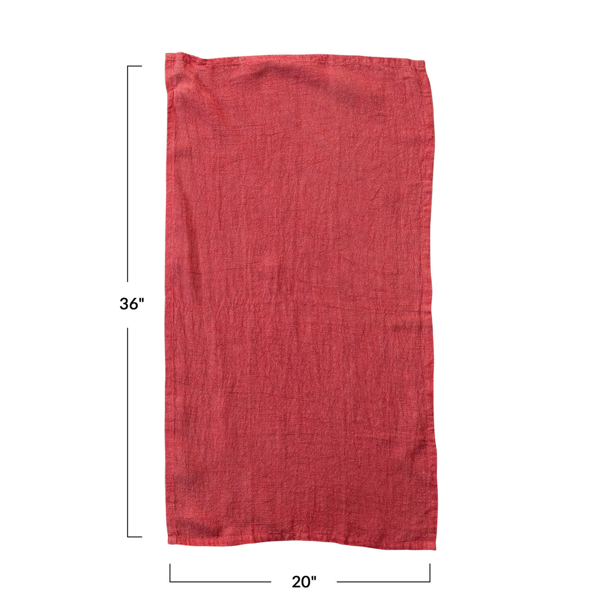 Red & Green Oversized Stonewashed Linen Tea Towels