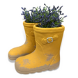 set of 2 concrete yellow boot planters by Pd Home