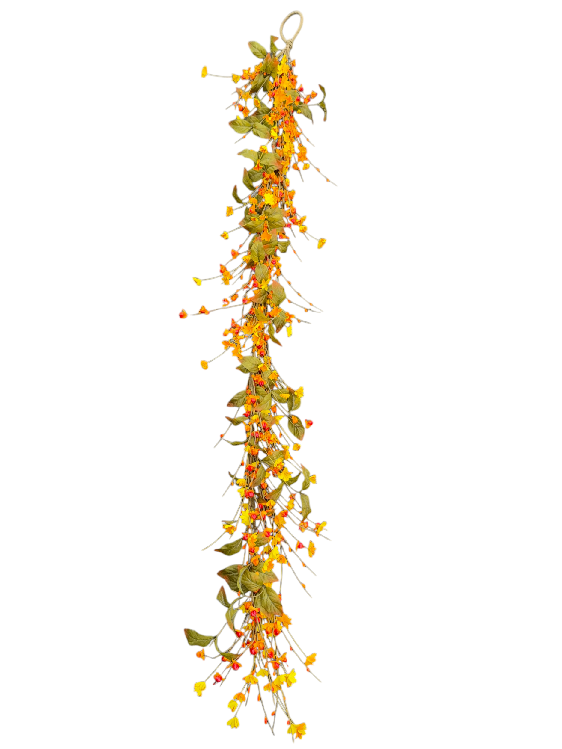 Yellow Wildflower Fall Foliage Garland - Thumbnail 3