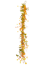 Yellow Wildflower Fall Foliage Garland