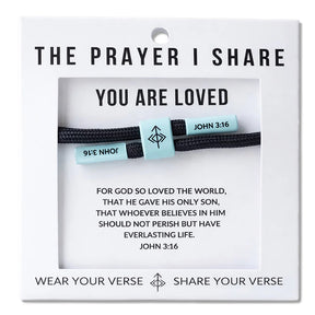 john 3 16 cord bracelet you are loved christian adjustable waterproof bracelet